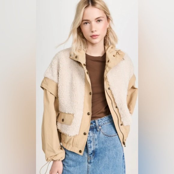 Ulla Johnson Jackets & Blazers - NEW Ulla Johnson Cream Fleece Nylon Jacket - size S